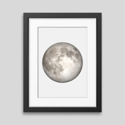 Realistic Moon Phase Print