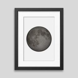 Realistic Moon Phase Print