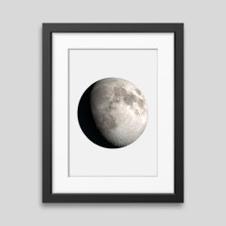 Realistic Moon Phase Print